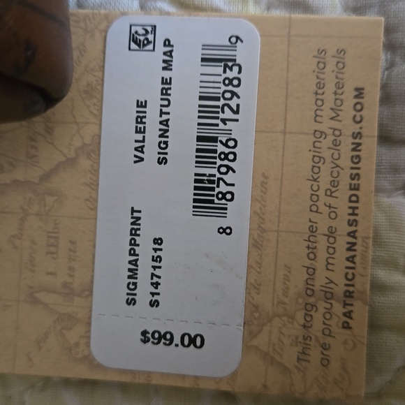 3 pic Set Patricia Nash European map print New with tags - Picture 7 of 11